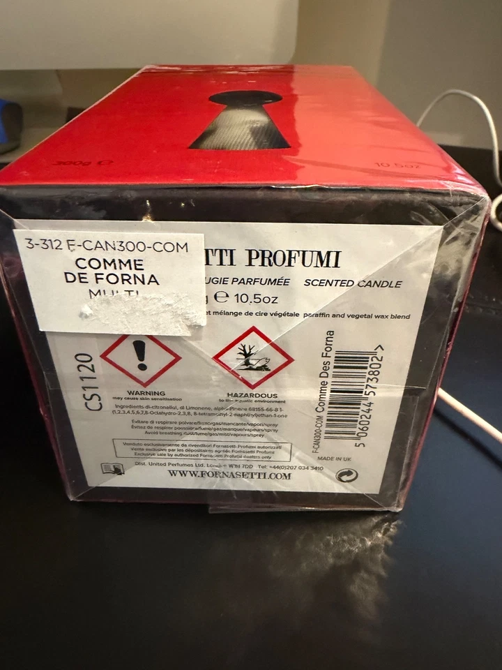 Vela Perfumada Fornasetti Profumi Comme con Tapa 300g/10.5oz NUEVA SELLADA EN CAJA Foto 3 de 3