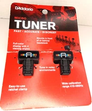 D'Addario Micro Guitar Tuners, Pack of 2, PW-CT-12TP