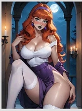 2.5x3.5" Premium Photo Print ACEO Card waifu Comic/Cartoon. Daphne Blake