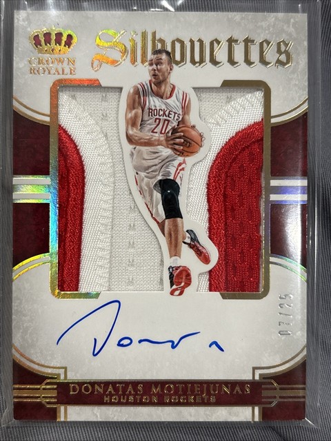 2015-16 Panini Preferred Silhouettes /25 Donatas Motiejunas #56 Auto