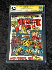 Marvel 1972 Fantastic Four #129 CGC 9.2 NM- Joe Sinnott & Roy Thomas SIGNED x2