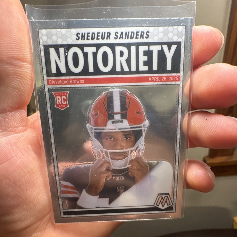 Panini 2025 Mosaic Football Notoriety Rookie Insert Shedeur Sanders Browns #13