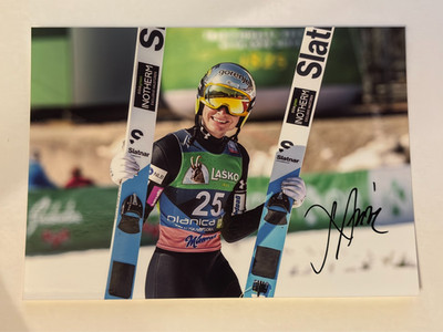 Anze Lanisek ski jumping hand signed 13x18 cm photo