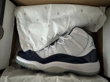Nike Air Jordan 11 Retro BG Win Like 82 White University Blue 378038-123 Size 7Y