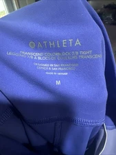 Athleta Size Medium Purple Transcend Color Block Leggings