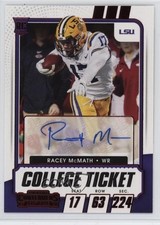 2021 Contenders Draft Picks College Game Ticket Red Racey McMath #143 Auto 0eh7