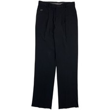 Vintage Versace Classic Black Trousers [1990s] - Women's UK 14 / 32 In Waist