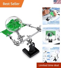 2.5X Magnifying Helping Hands Soldering Station with Adjustable Alligator Clips