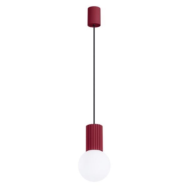 Suspension aluminium bourgogne G9 luminaire suspendu design une lampe