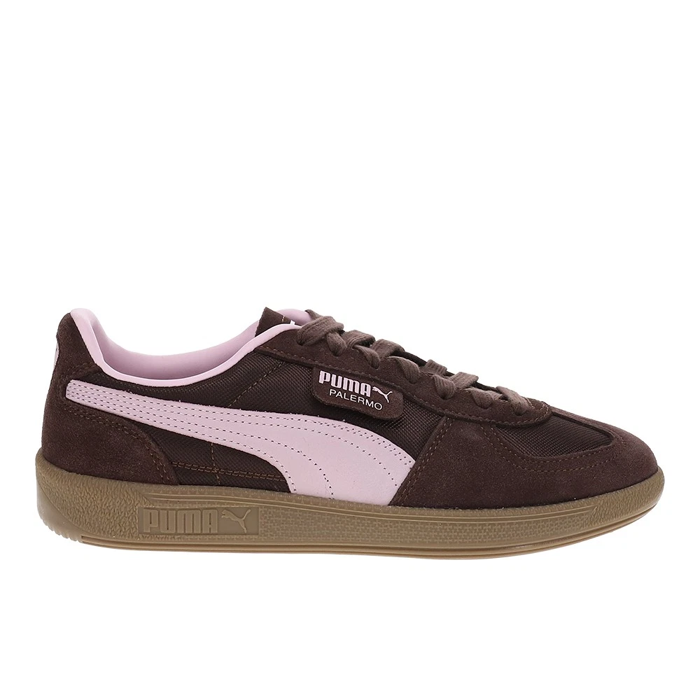 PUMA Palermo Vintage Update Lace Up Womens Brown Sneakers Casual Shoes 40746005
