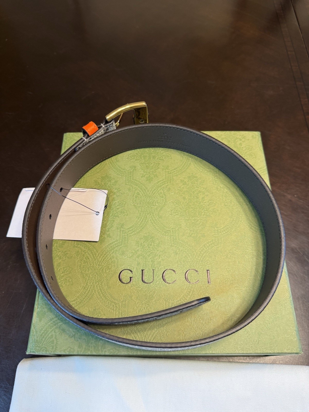 New Gucci Bamboo GG Supreme Logo Belt Size 28 / 70 cm Fits a Waist 26 - 30 thumbnail 8