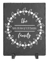 This Family Monogram Can Be Engraved On Bamboo, Slate Or Wood, Various Sizes