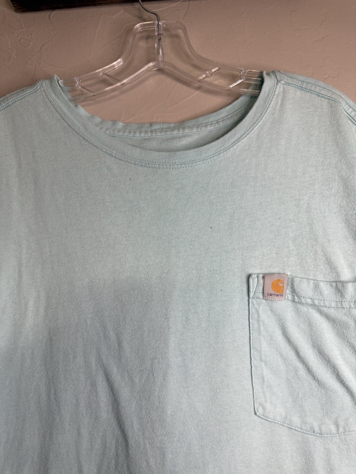 Carhartt Shirt Mens Extra Large Teal Blue Pocket T Relaxed Fit Loose Light Pocke