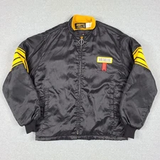 Vtg. 80’s Swingster World Of Wearables Beer Zip Up Jacket Black Michelob S Rare