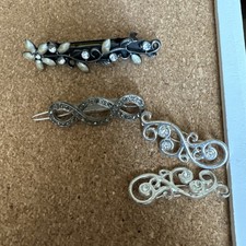 Set of Decorative Vintage Hairpins with Rhinestone Accents