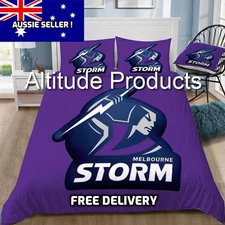Melbourne Storm Logo Doona / Duvet Cover and 2 Pillow Slips