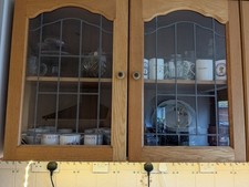 Solid Light Oak Kitchen Cabinet Glass Doors