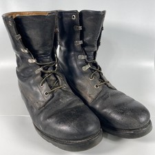 Botas Chippewa De Colección Para Hombre Talla 9.5B Cuero Negro Combate Goodyear Chemigum
