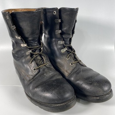 Vintage Chippewa Boots Mens Size 9.5B Black Leather Combat Goodyear Chemigum