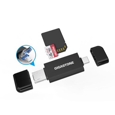 GIGASTONE SD Card Reader, 5-in-1 USB-A/USB-C Reader 1 Pack
