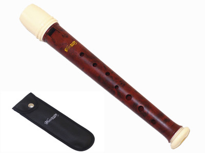 Twin Color(Wood Simulated(2) & Ivory) - Garklein(Piccolo) Recorder+ Chart+ Bag