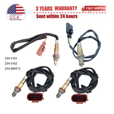 4Pcs Upper+Lower Oxygen O2 Sensor For 2013-2018 Audi A8 Quattro S6 S7 S8 4.0L US