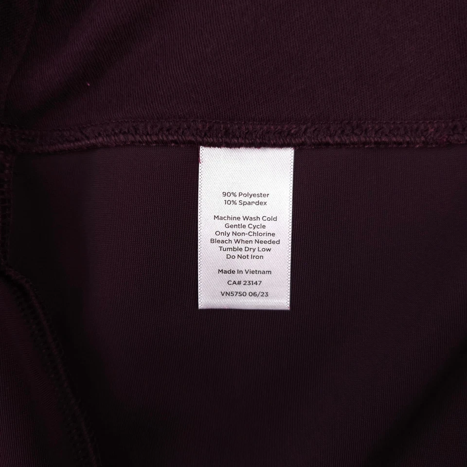 Talbots Pants Womens 20W Red Pull On Velvet Ankle Zip High Rise Stretch Leggings - Image 4 of 4