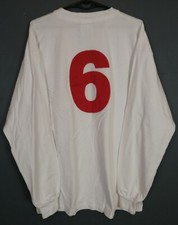 MEN BOBBE MOORE ENGLAND NATIONAL 1966 RETRO REPLICA SOCCER FOOTBALL SHIRT SIZE L