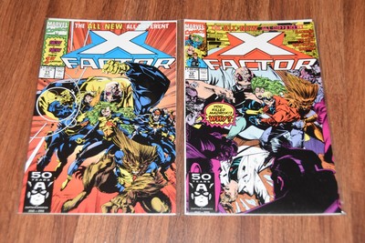 Lot of 2 Marvel X FACTOR 1987 Comic Books UNREAD HIGH GRADE run # 71 72