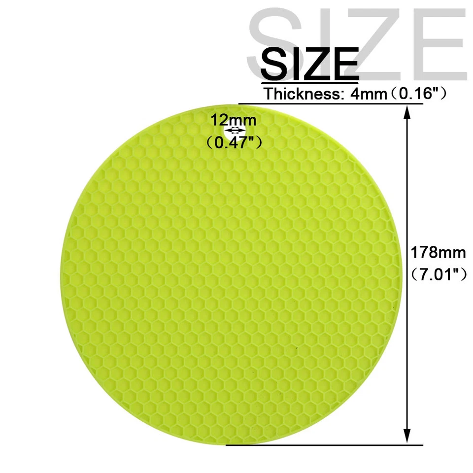 Juego de 2 soportes redondos de silicona para ollas posavasos almohadillas calientes multiusos resistentes al calor Foto 2 de 4