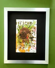 FRIDA KAHLO | Print from Mexico DRAWING FROM HER DAIRY Signed Frida Kahlo Framed
