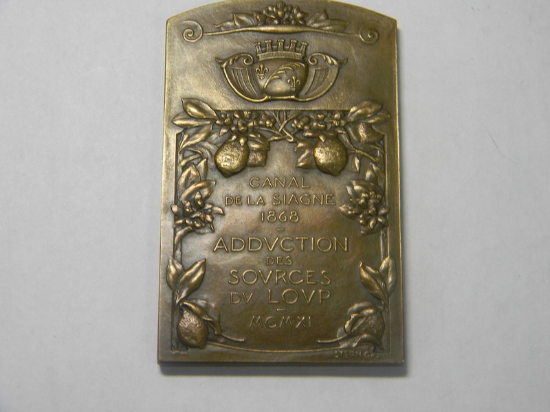 French Bz Plaquette Lyon (fountain) by Stern (SOCIÉTÉ LYONNAISE DES EAUX)