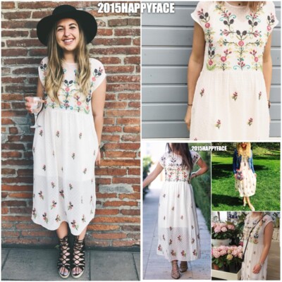 sachin and babi light blue dress Baby Blue Linen Midi Dress with Floral Placement Print – Noētic main image 1