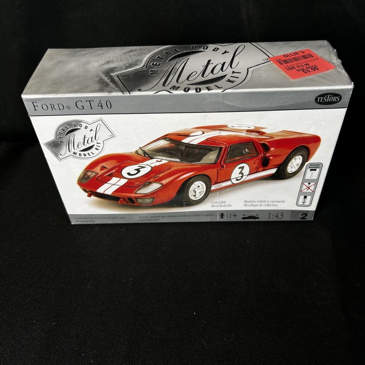 Testors Ford GT40 Super Car Metal Body Model Kit 1:43 Sealed | eBay