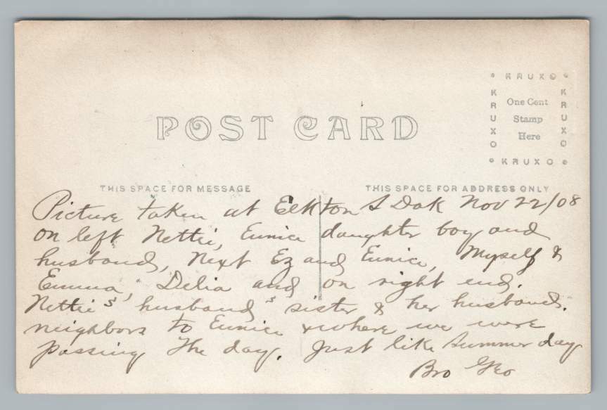 Family Portrait ELKTON South Dakota RPPC Brookings County SD Photo 1910s eBay