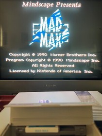 MAD MAX Nintendo NES Cart +Dustcover Cleaned Tested Authentic Game