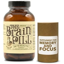 The Brain Pill 90 Capsules – Organic Brain Booster Supplement - Memory Pills ...