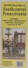South Central Pennsylvania Road Map by Franklin Maps