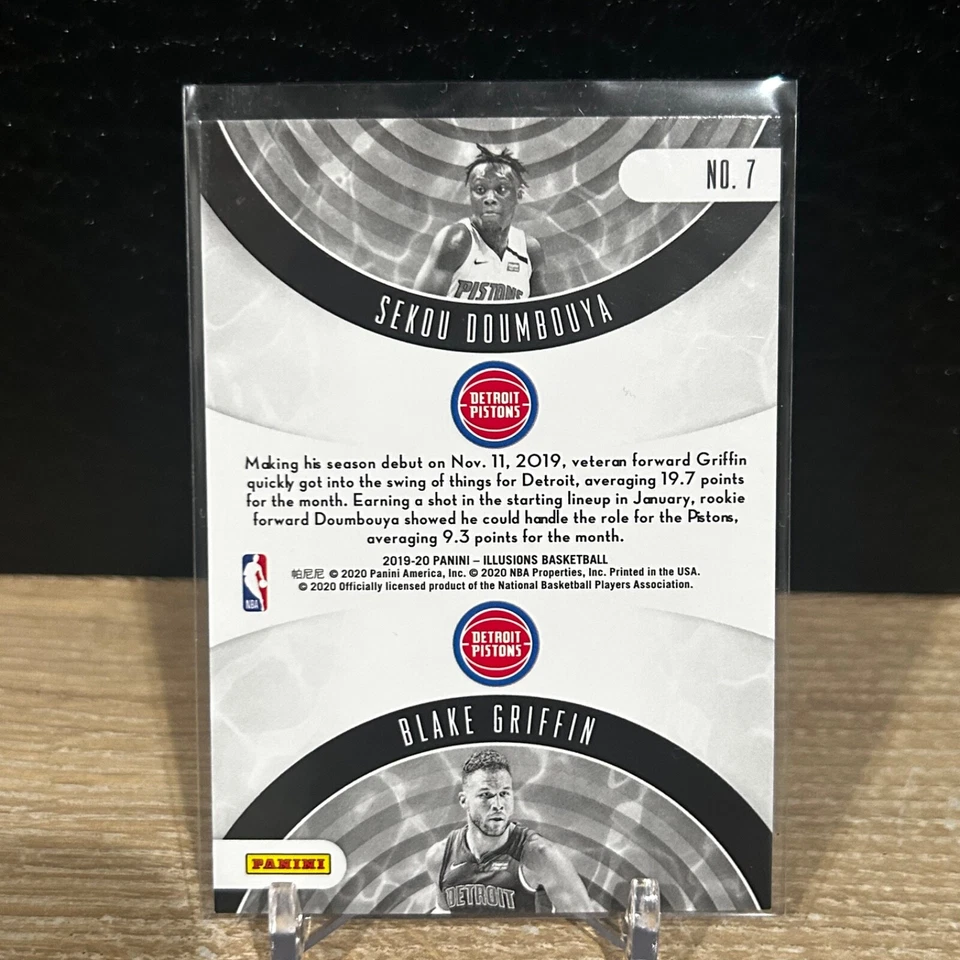 2019-20 Panini Illusions - Blake Griffin Sekou Doumbouya #7 RC Pistons - Image 2 of 2