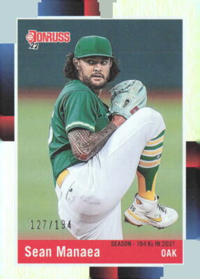 2022 Donruss Sean Manaea #254 Silver Career Stat Line #/194
