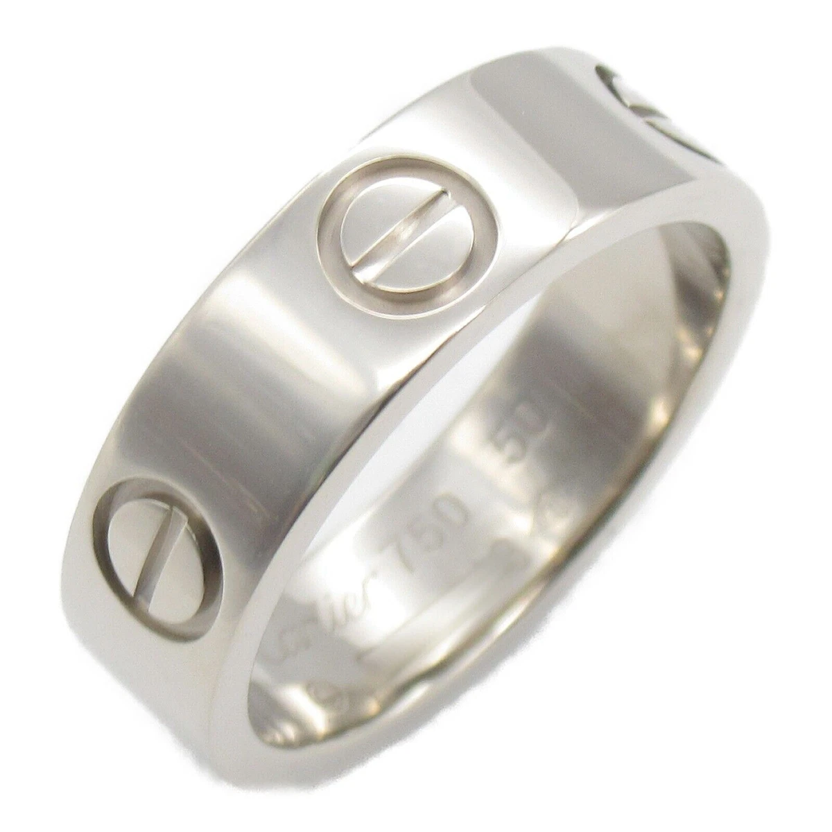 CARTIER Love Ring 18KWG White Gold Used US size 5.5 50 unisex