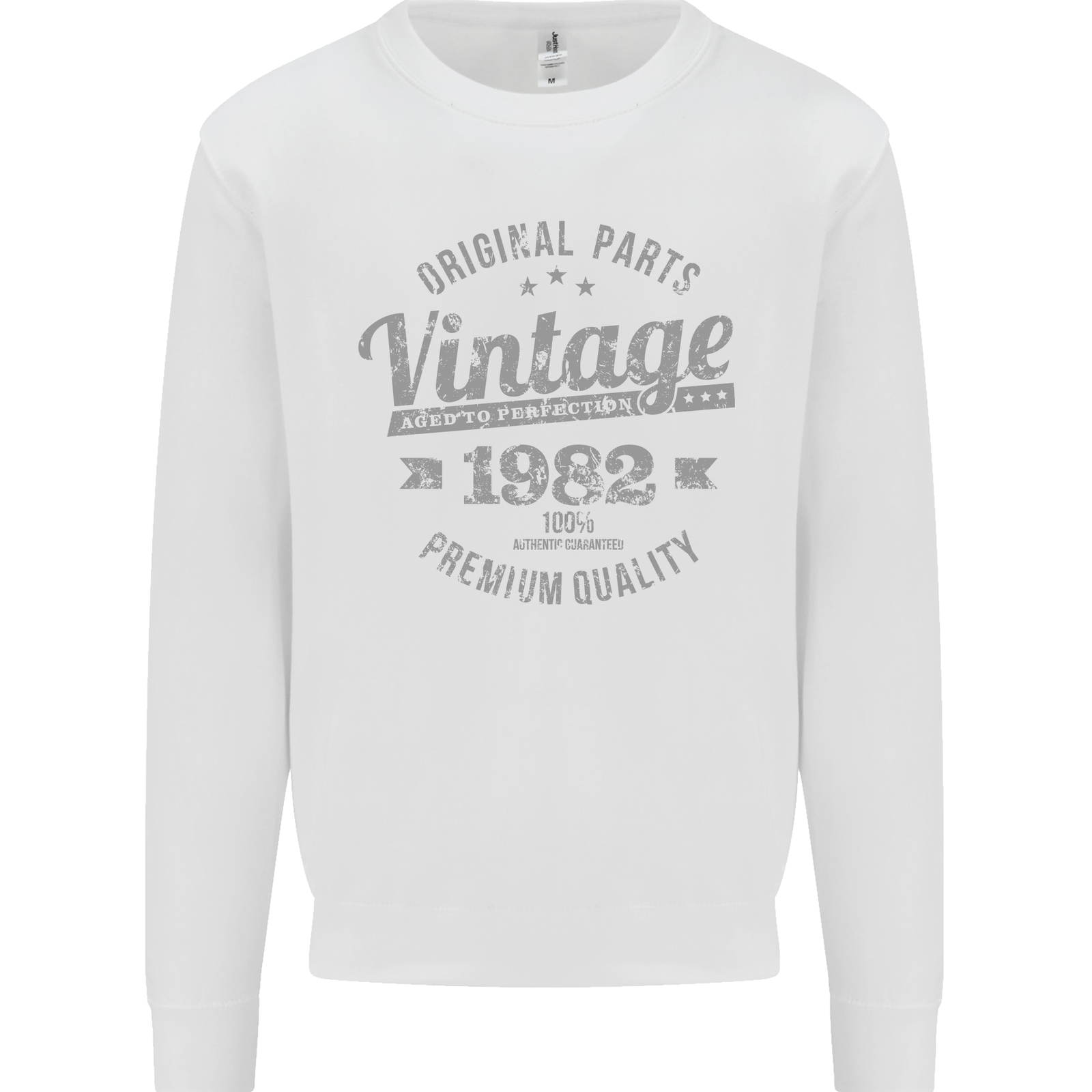 Vintage Year 43rd Birthday 1982 Mens Sweatshirt Jumper White