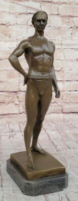 Muscular Roman Man Male Figure Emperor Senator Classical Figure Bronze Sculpture