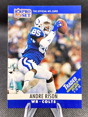 1990 Pro Set Football ANDRE RISON Traded Card (no #) Colts to Falcons ...