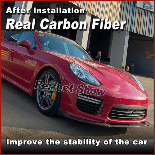 For Porsche Panamera GTS Turbo S 2014-2016 REAL Carbon Front Bumper Lip Spoiler - Picture 2 of 15