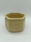 McCoy Pottery Hexagon Small Planter Yellow Floraline 417 USA Vintage
