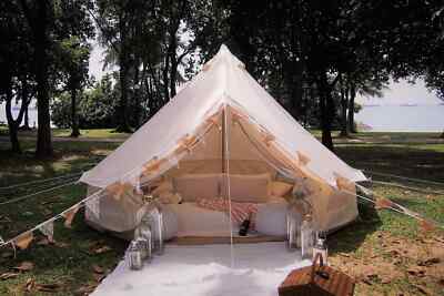 Outdoor 4 Season Waterproof 4M Oxford Bell Tent Glamping Safari