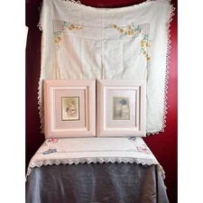 Set 2 Framed Bessie Pease Gutmann Prints “An Anxious Moment”/ Friendly Enemies