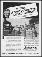 1947 William Chapman South Wayne Wisconsin Photo Jamesway Hog Waterer Print Ad