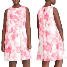CHAPS Women's PLUS SIZE Floral Sheath Dress PINK FLORAL (Size 14W) NWT MSRP $115